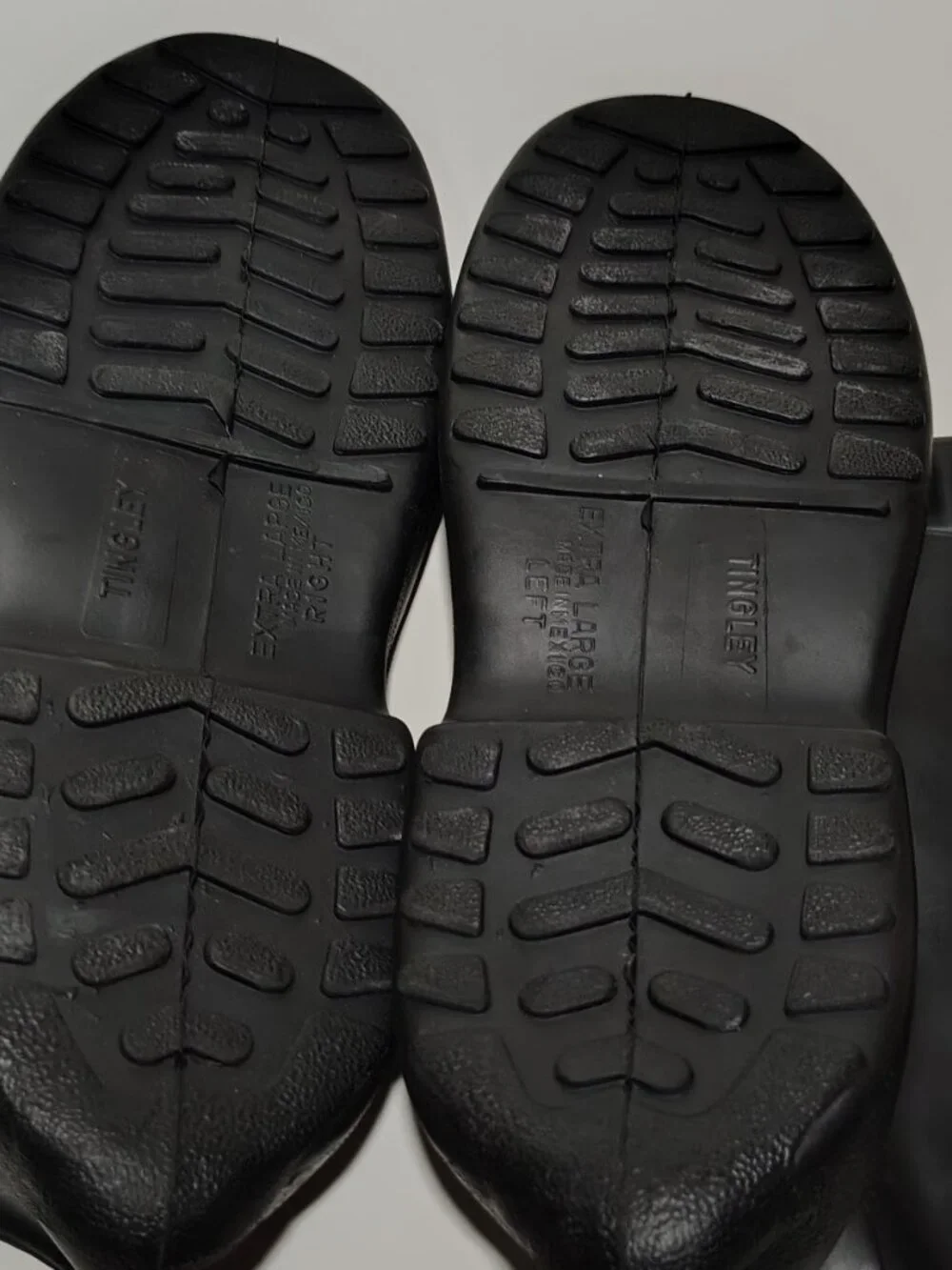 Tingley Black 10” Work Boots Rubber Overshoes Adult XL (11-12.5) VTG